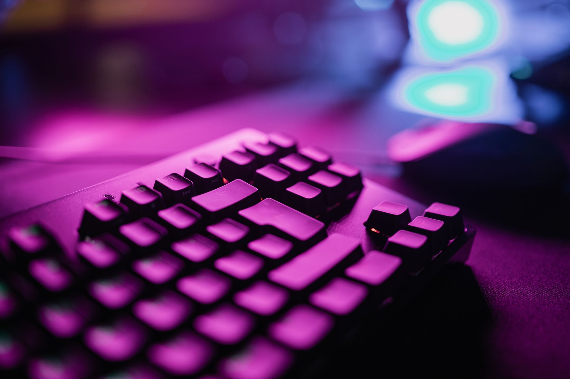 RGB Gaming Tastatur im Nahbild